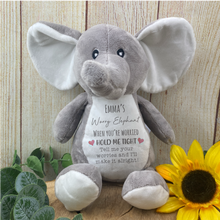 Load image into Gallery viewer, Personalised Grey Worry Elephant Soft Toy
