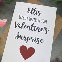 Load image into Gallery viewer, Personalised Valentines Day Surprise Scratch Card