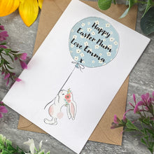 Load image into Gallery viewer, Happy Easter Balloon Rabbit Card