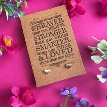 Load image into Gallery viewer, Always Remember, Heart Earrings-3-The Persnickety Co