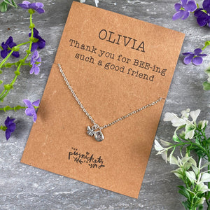 Friend Bee Necklace-9-The Persnickety Co