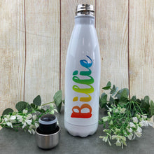Load image into Gallery viewer, Rainbow Name Water Bottle
