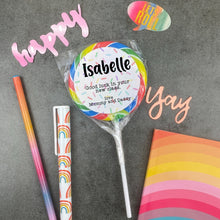 Load image into Gallery viewer, Personalised Good Luck In Your New Class Giant Lollipop-The Persnickety Co