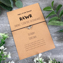 Load image into Gallery viewer, RAWR- Dinosaur Wish Bracelet