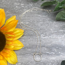 Load image into Gallery viewer, Silver Cat Necklace - Crazy Cat Lady