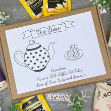 Load image into Gallery viewer, TEA-Riffic Birthday Personalised Tea and Biscuit Box-4-The Persnickety Co
