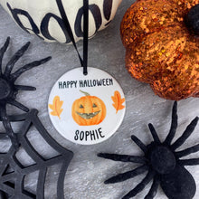 Load image into Gallery viewer, Happy Halloween Pumpkin Hanging Decoration-3-The Persnickety Co