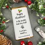 Dog Dad Gift - Christmas Chocolate Bar
