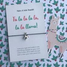 Load image into Gallery viewer, Fa la la la la la llama Wish Bracelet-7-The Persnickety Co