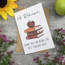 Load image into Gallery viewer, Personalised 'Thank You For Being The Best Teacher Ever'