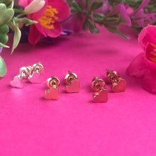 Load image into Gallery viewer, Besties Forever - Heart Earrings- Silver/Gold/Rose Gold-7-The Persnickety Co