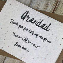 Load image into Gallery viewer, Grandad Thank You For Helping Me Grow - Personalised Card-6-The Persnickety Co