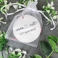 Load image into Gallery viewer, Personalised Couples Wedding Hanging Decoration-The Persnickety Co