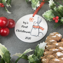 Load image into Gallery viewer, Personalised First Christmas Hanging Decoration-6-The Persnickety Co
