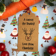 Load image into Gallery viewer, Personalised Rudolph's Carrot Tag-3-The Persnickety Co