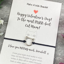 Load image into Gallery viewer, Happy Valentines Purr-Fect Cat Mum - Wish Bracelet-3-The Persnickety Co