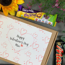 Load image into Gallery viewer, Personalised Heart Valentines Day Chocolate Box