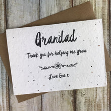 Load image into Gallery viewer, Grandad Thank You For Helping Me Grow - Personalised Card-2-The Persnickety Co