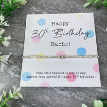 Load image into Gallery viewer, Happy 30th Birthday Beaded Bracelet-9-The Persnickety Co