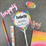 Load image into Gallery viewer, Personalised Good Luck In Primary School Rainbow LolliPop