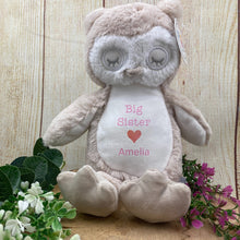Load image into Gallery viewer, Personalised 'Big Sister' Owl Soft Toy