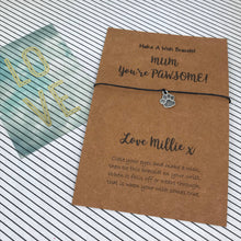 Load image into Gallery viewer, Mum You're Pawsome Personalised Bracelet-The Persnickety Co