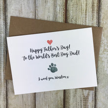Load image into Gallery viewer, Happy Father's Day Best Dog Dad Personalised Card-The Persnickety Co