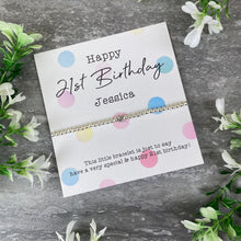 Load image into Gallery viewer, Happy 21st Birthday Beaded Bracelet-6-The Persnickety Co