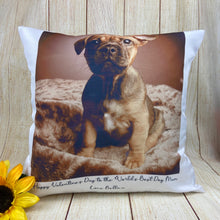 Load image into Gallery viewer, Personalised Valentines Dog Mum Cushion