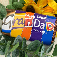Load image into Gallery viewer, Personalised Grandad Birthday Chocolate Bar