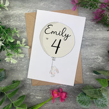 Load image into Gallery viewer, Bunny With Balloon Personalised Birthday Card-The Persnickety Co