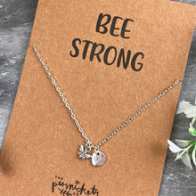 Load image into Gallery viewer, Bee Strong Necklace-8-The Persnickety Co