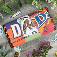 Load image into Gallery viewer, Happy Father's Day Dad Personalised Chocolate Bar-The Persnickety Co