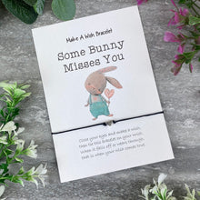 Load image into Gallery viewer, Some Bunny Misses You Make A Wish Bracelet