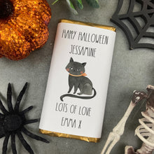 Load image into Gallery viewer, Cat Happy Halloween - Personalised Chocolate Bar
