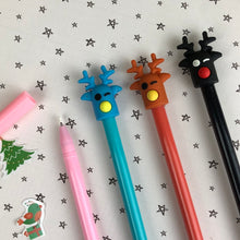 Load image into Gallery viewer, Winking Reindeer Gel Pen-6-The Persnickety Co
