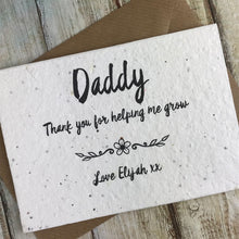 Load image into Gallery viewer, Dad/Daddy Thank You For Helping Me Grow - Personalised Seed Card-6-The Persnickety Co