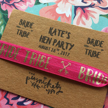 Load image into Gallery viewer, Personalised Hen Party Wristband Bride Tribe / Team Bride-2-The Persnickety Co