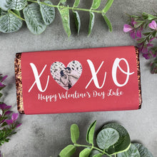 Load image into Gallery viewer, Personalised Love Heart Valentines Day Chocolate Bar