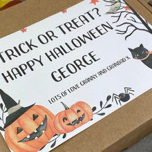 Load image into Gallery viewer, Trick Or Treat? Personalised Halloween Sweet Box-5-The Persnickety Co