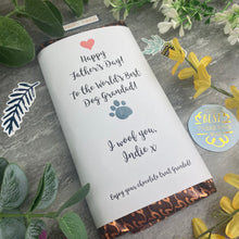 Load image into Gallery viewer, Best Dog Grandad Father's Day Personalised Chocolate Bar