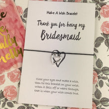 Load image into Gallery viewer, Thank You For Being My Bridesmaid Wish Bracelet-5-The Persnickety Co