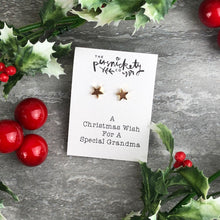 Load image into Gallery viewer, A Christmas Wish For A Special Grandma - Star Earrings-4-The Persnickety Co