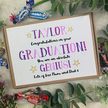 Load image into Gallery viewer, Exam Congratulations - Graduation Chocolate Box - Purple