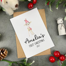 Load image into Gallery viewer, First Christmas Card - Deer-The Persnickety Co