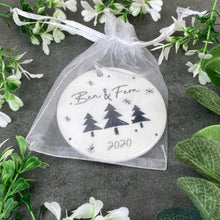 Load image into Gallery viewer, Personalised Couples Christmas Hanging Decoration-4-The Persnickety Co