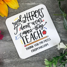 Load image into Gallery viewer, Personalised Teacher Coaster