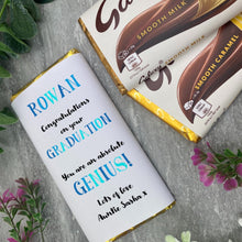 Load image into Gallery viewer, Exam Congratulations - Graduation Chocolate Bar - Blue