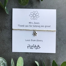 Load image into Gallery viewer, Beaded Charm Bracelet - Thank You For Helping Me Grow-2-The Persnickety Co