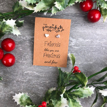 Load image into Gallery viewer, Friends Like You Are Precious & Few, Heart Earrings-3-The Persnickety Co